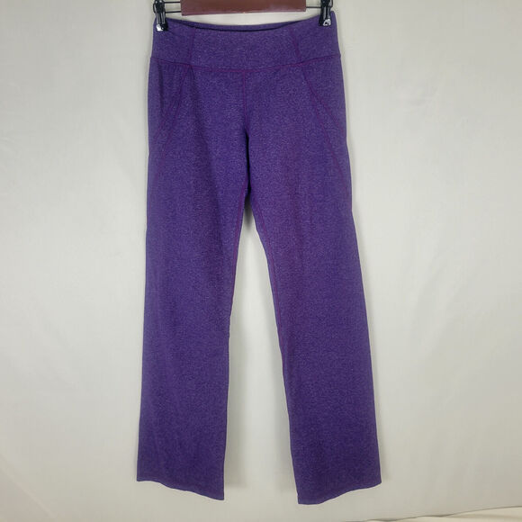 Kyodan Pants Womens‎ Small Purple Low Rise Activewear Straight Leg Pull On - Picture 1 of 12